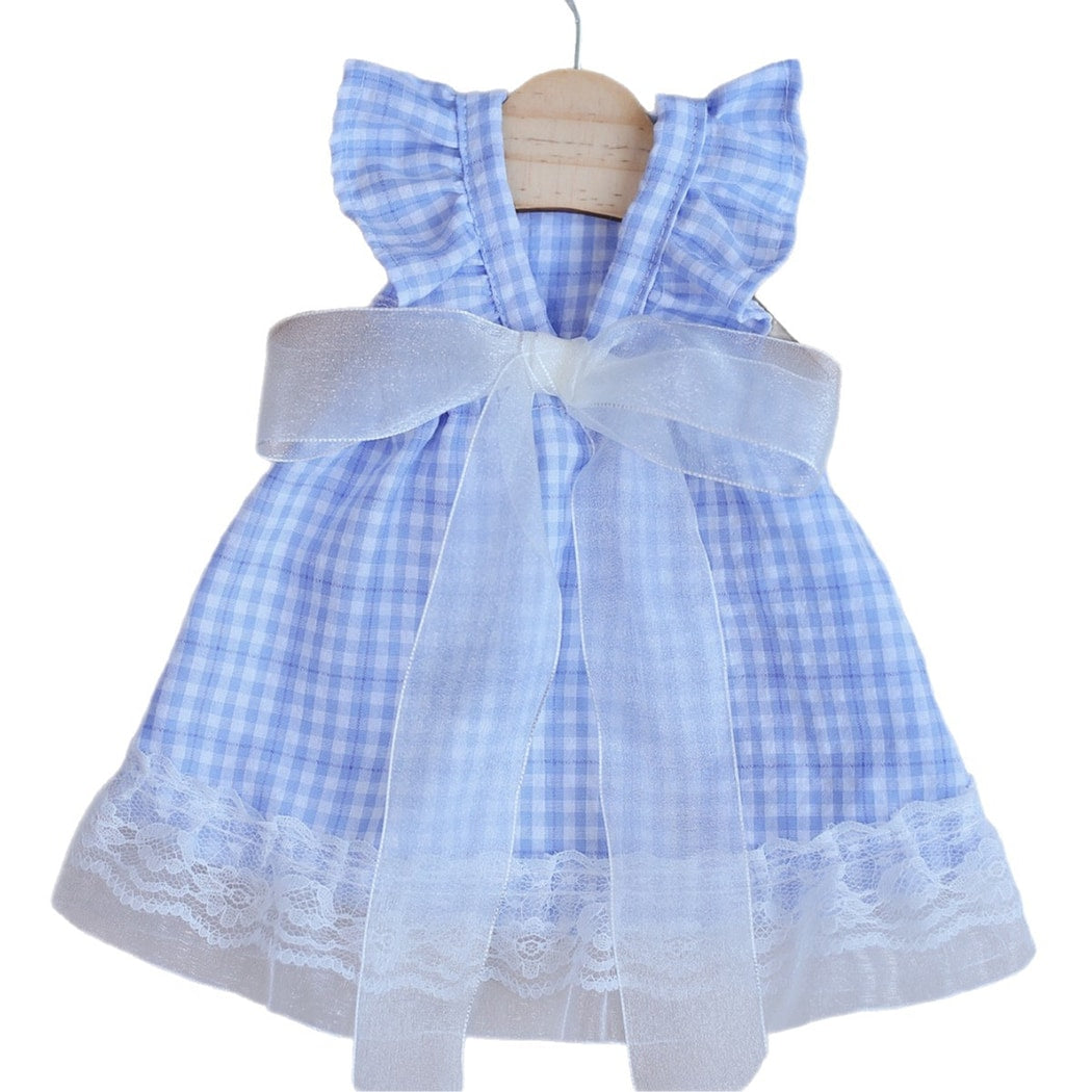 Ozzie - Ruffle Bow Accent Plaid Pet Dress