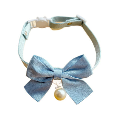 Mokka - Glossy Bow Tie Style Pet Collar