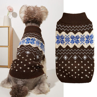 Ozzie - Winter Motif Knit Dog Sweater