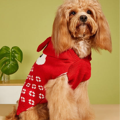 Ozzie - Cartoon Fox Hooded Dog Sweater