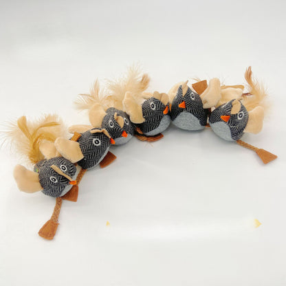 Moo Bird Interactive Cat Toy in packaging with colorful bird design