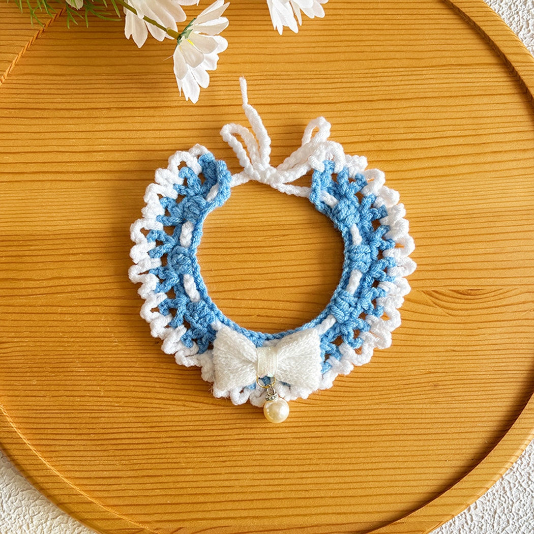 Mokka - Decorative Ruffle Edge Bow Tie Cat Collar