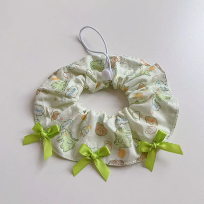 Mokka - Ruched Patterned Bow Pet Neckwear
