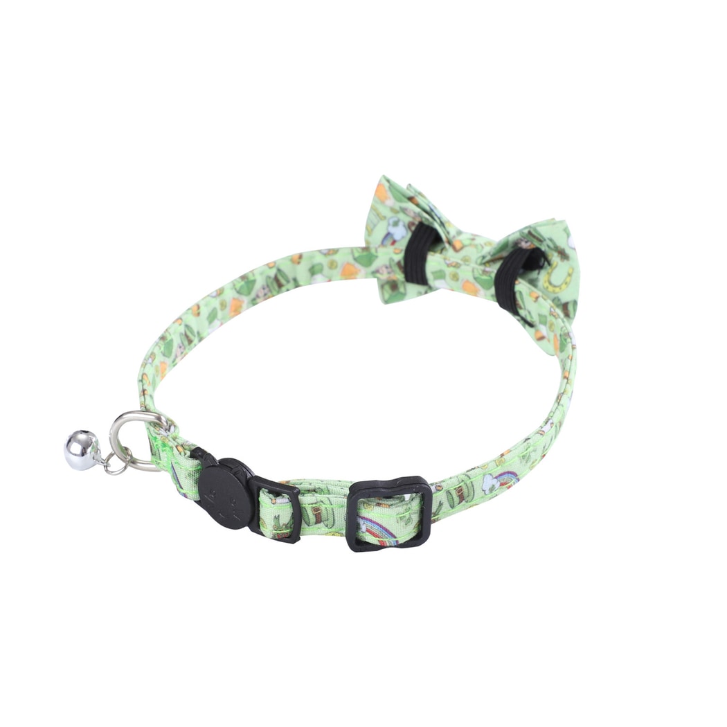 Mokka - Light Green Charm Bow Tie Pet Collar