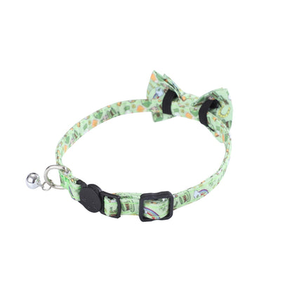 Mokka - Light Green Charm Bow Tie Pet Collar