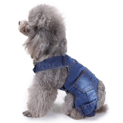 Ozzie - Button Denim Look Dog Apparel