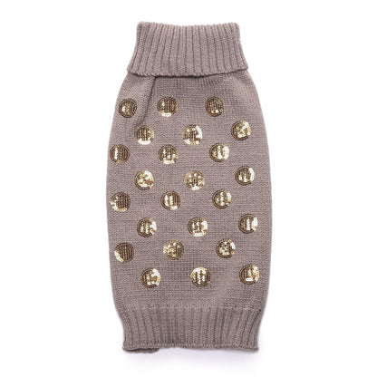 Ozzie - Sequin Dot Knit Dog Sweater
