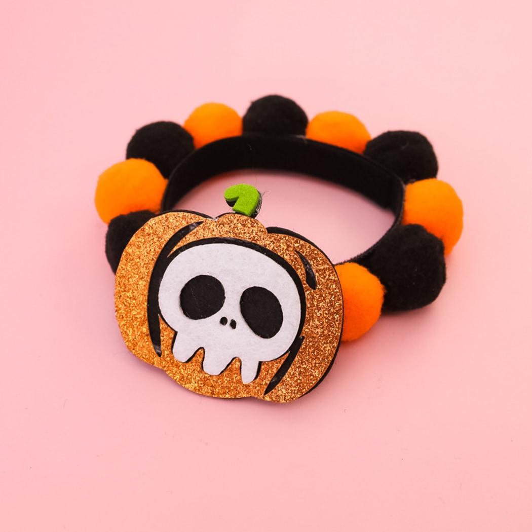 Halloweek - Halloween Cat Collar with Cartoon Motifs