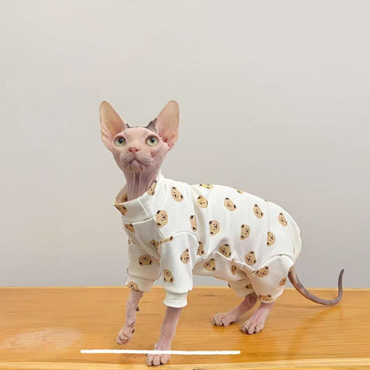 Ozzie - Bear Print Pet Four-Legged Jumpsuit