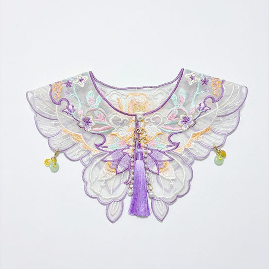 Mokka – Embroidered Royal Cat Collar Orchid Style