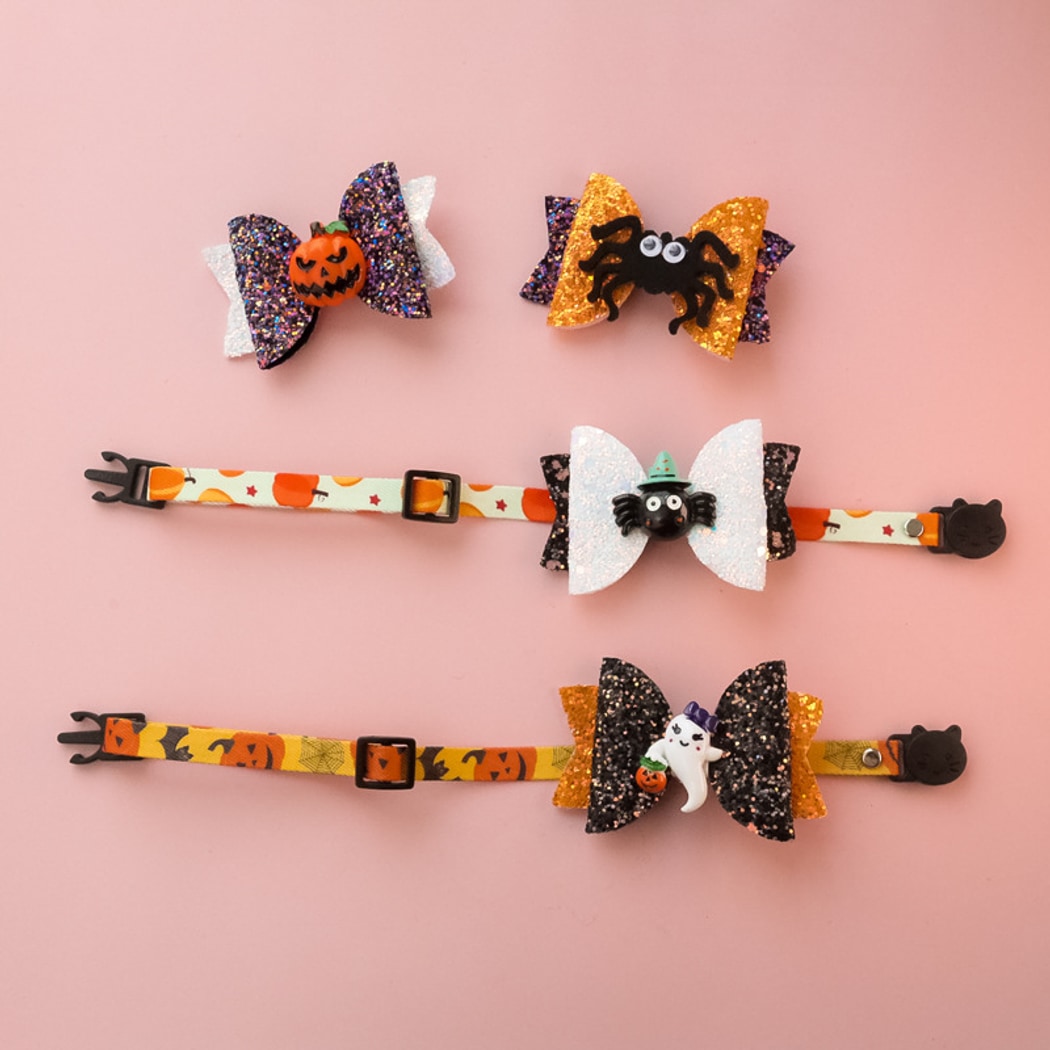Halloweek - Cartoon Halloween Pumpkin Ghost Spider Collar