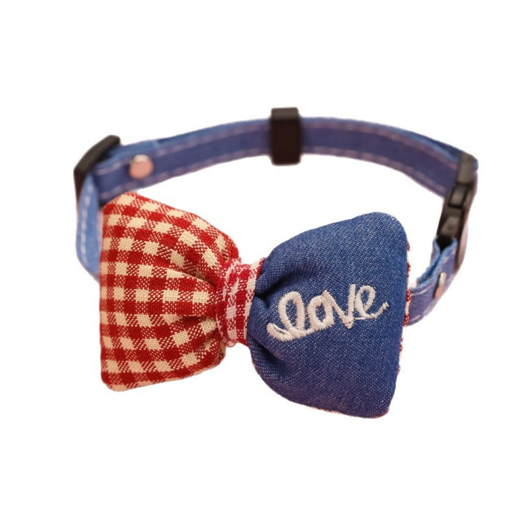Mokka - Bow and Heart Adjustable Cat Collar