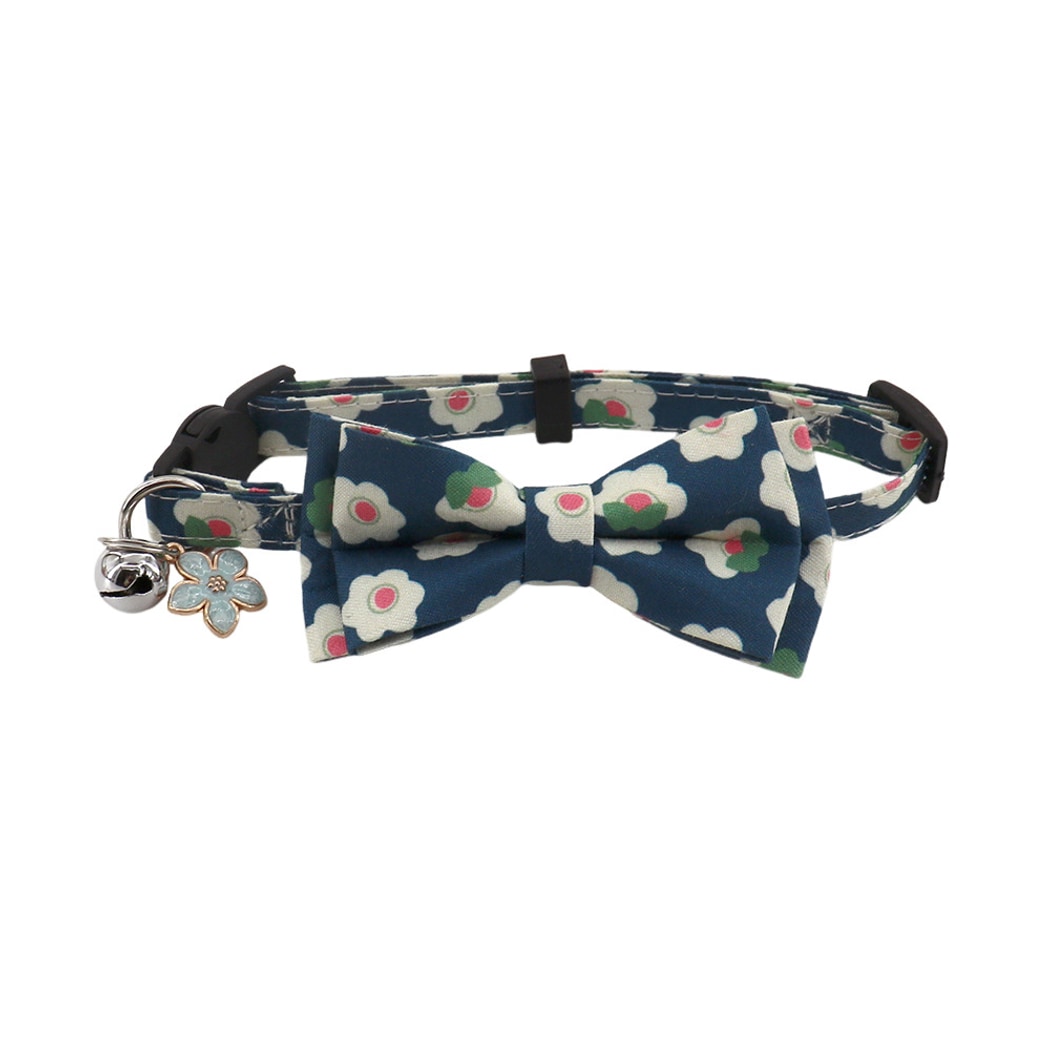 Mokka - Romantic Floral Bow Tie Cat Collar
