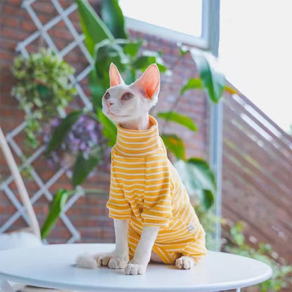 Ozzie - Striped Full Body Four-Leg Cat Clothing