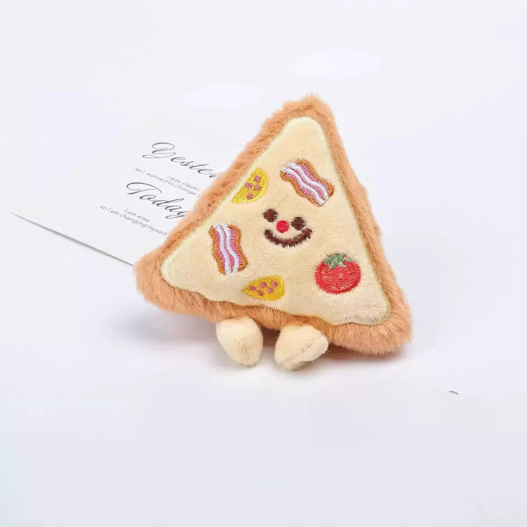 Petkin Pizza Slice Plush Dog Toy