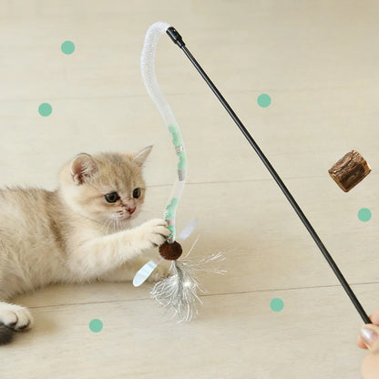 Petkin - Feather Bell Cat Teaser Wand