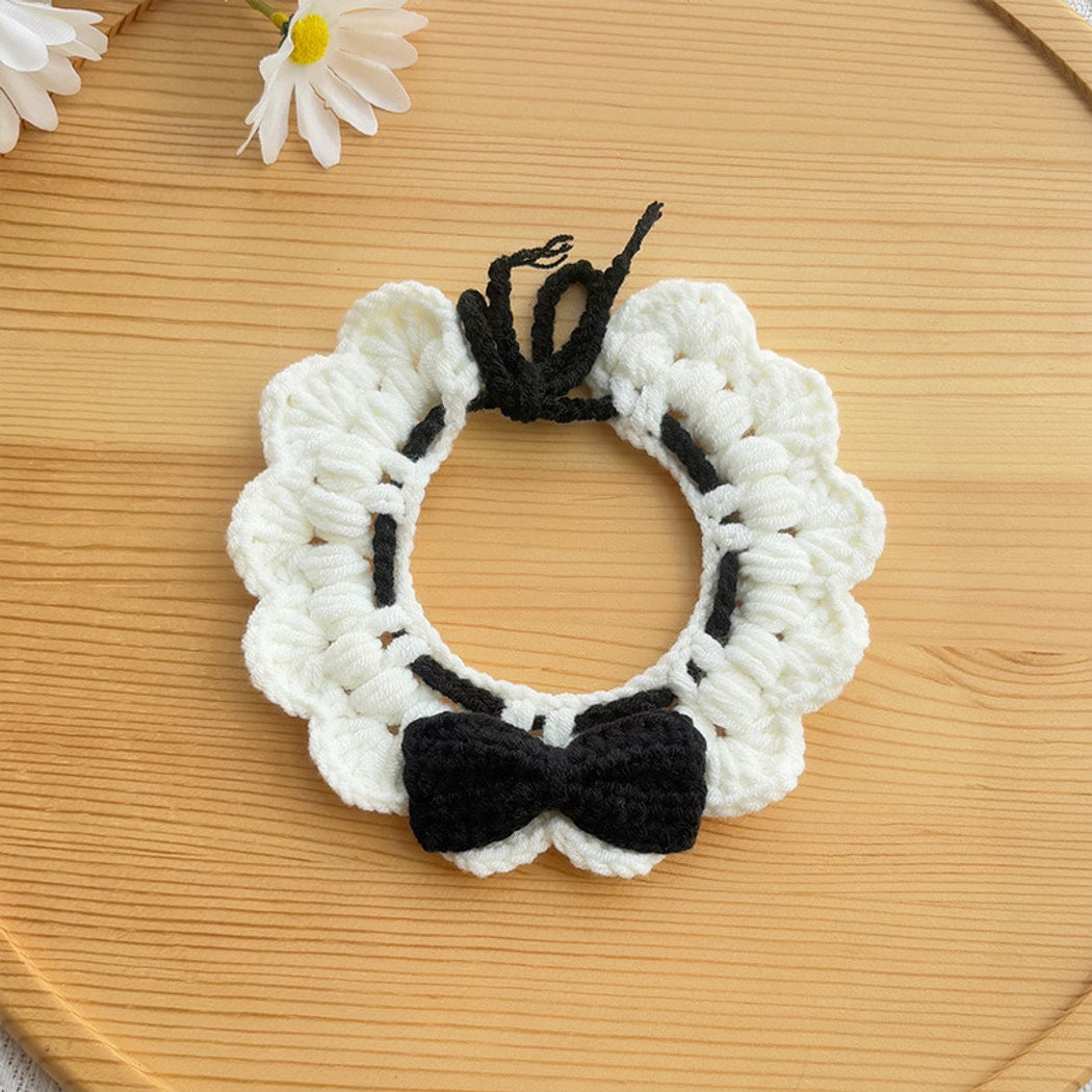 Mokka - Bow Decorative Tie Strap Cat Collar