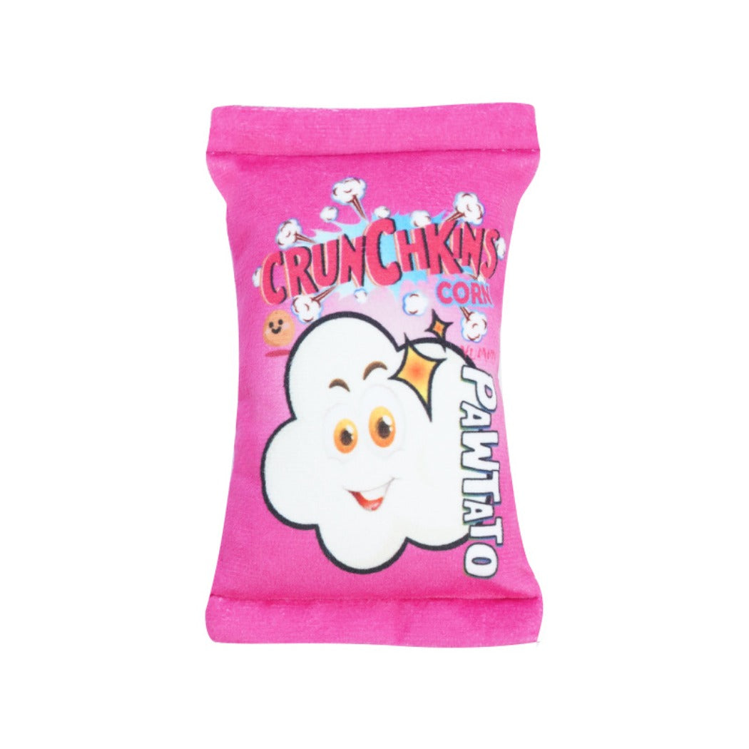 Close-up of Moo cartoon face pillow plush cat toss toy showing detailed cat face