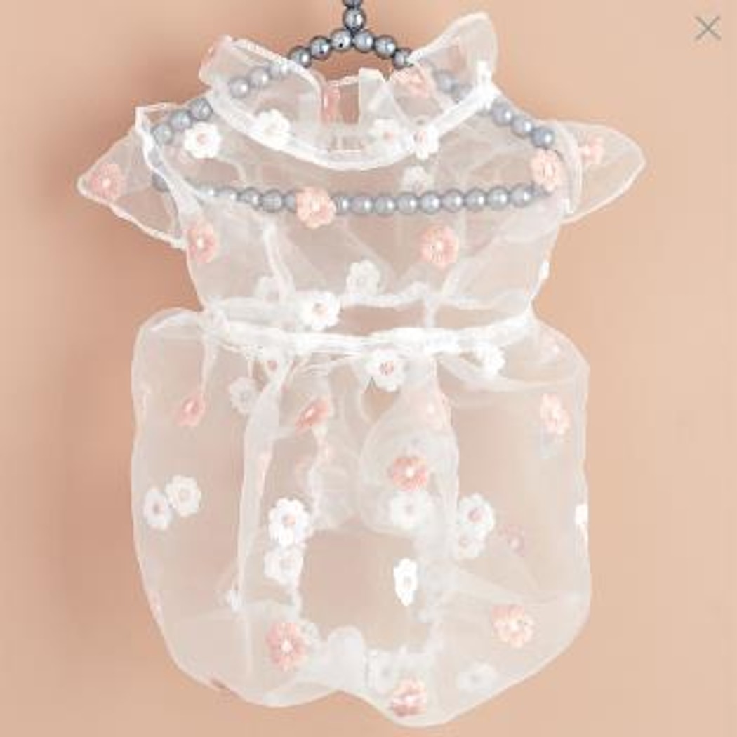 Ozzie - Spring Summer Floral Embroidered Pet Dress
