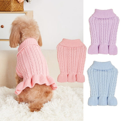 Ozzie - Turn-Down Ruffle Hem Pet Dress