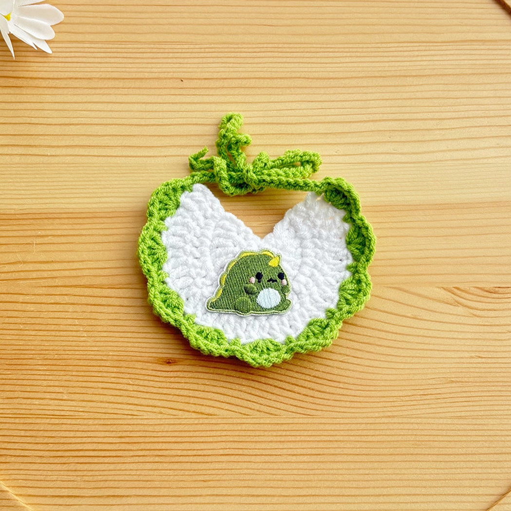 Mokka - Cartoon Animal Crochet Cat Bib