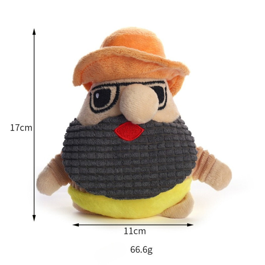 Petkin cartoon pirate dog plush toy displayed against white background