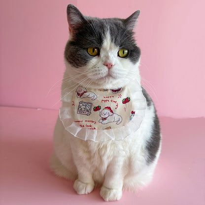 Mokka - Cute Ruffle Trim Pet Bib