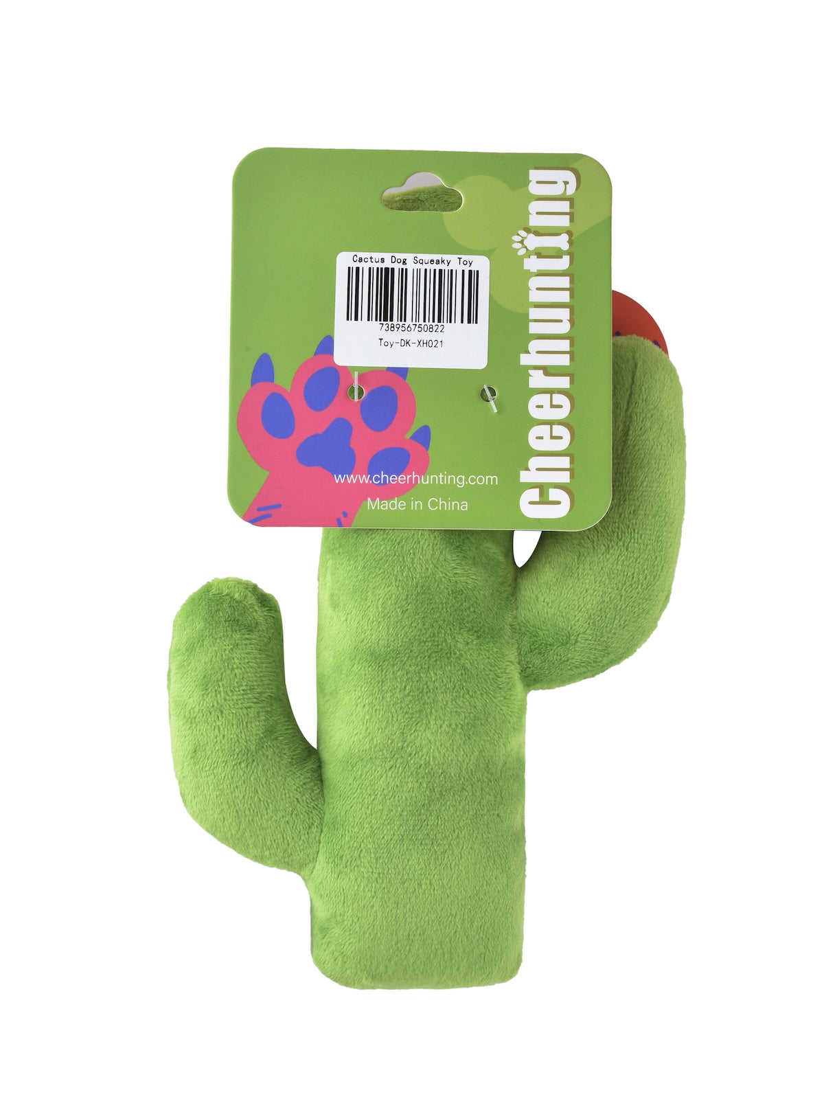 Cactus Dog Squeaky Toy - Soft Plush Chew Toy for Small & Medium Dogs
