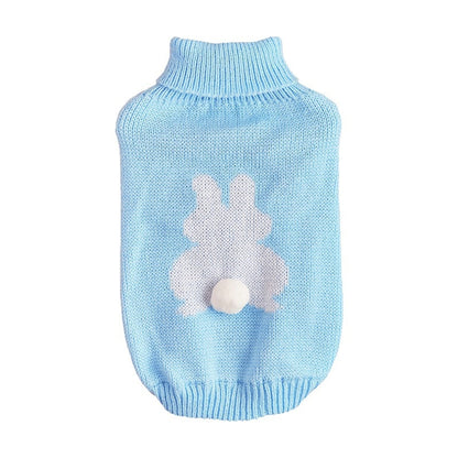 Ozzie - Turtleneck Rabbit Pattern Dog Cat Sweater