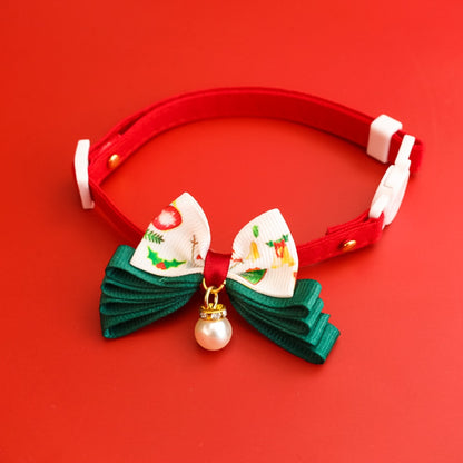 Christmoo - Decorative Christmas Bow Pet Collar