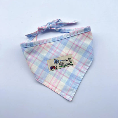 Mokka - Pastel Plaid Panel Cat Neckwear