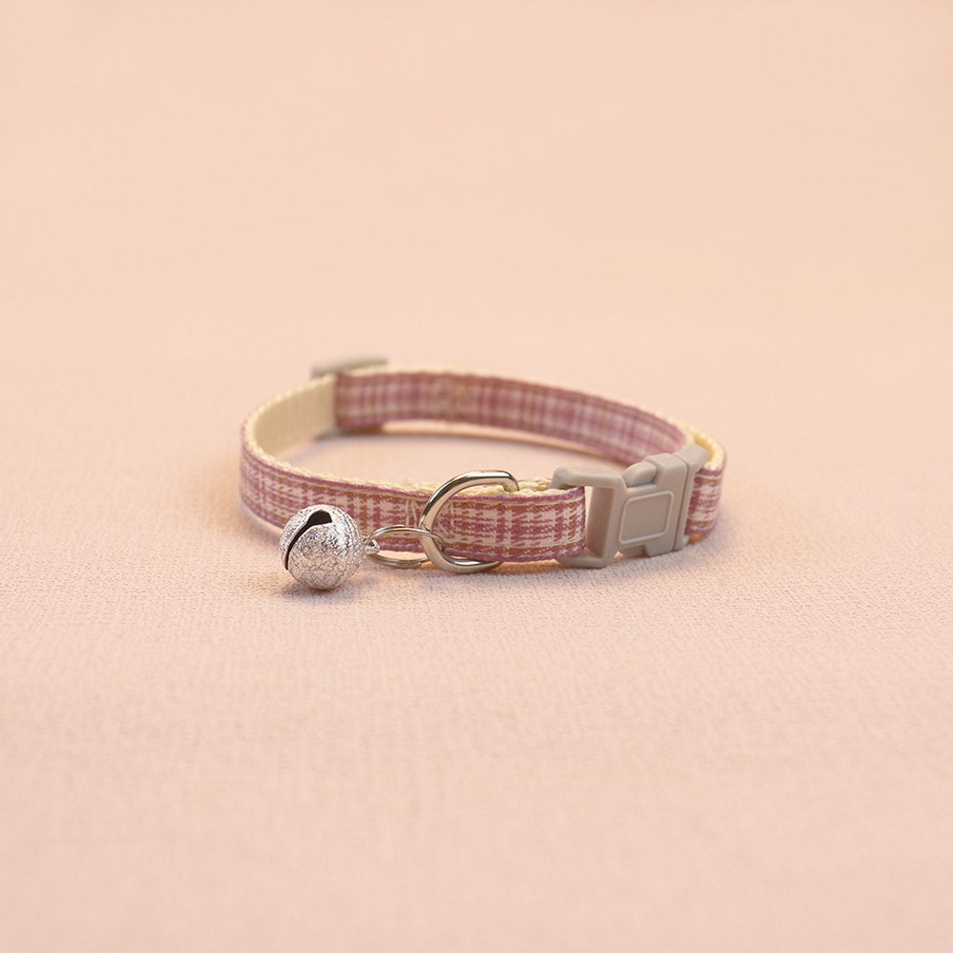 Mokka - Plaid Bell Casual Everyday Cat Collar
