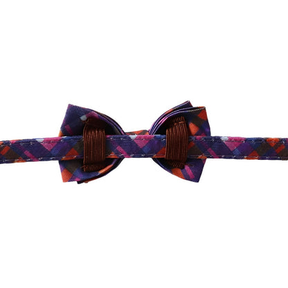 Mokka Plaid Breakaway Cat Collar displayed on a white background
