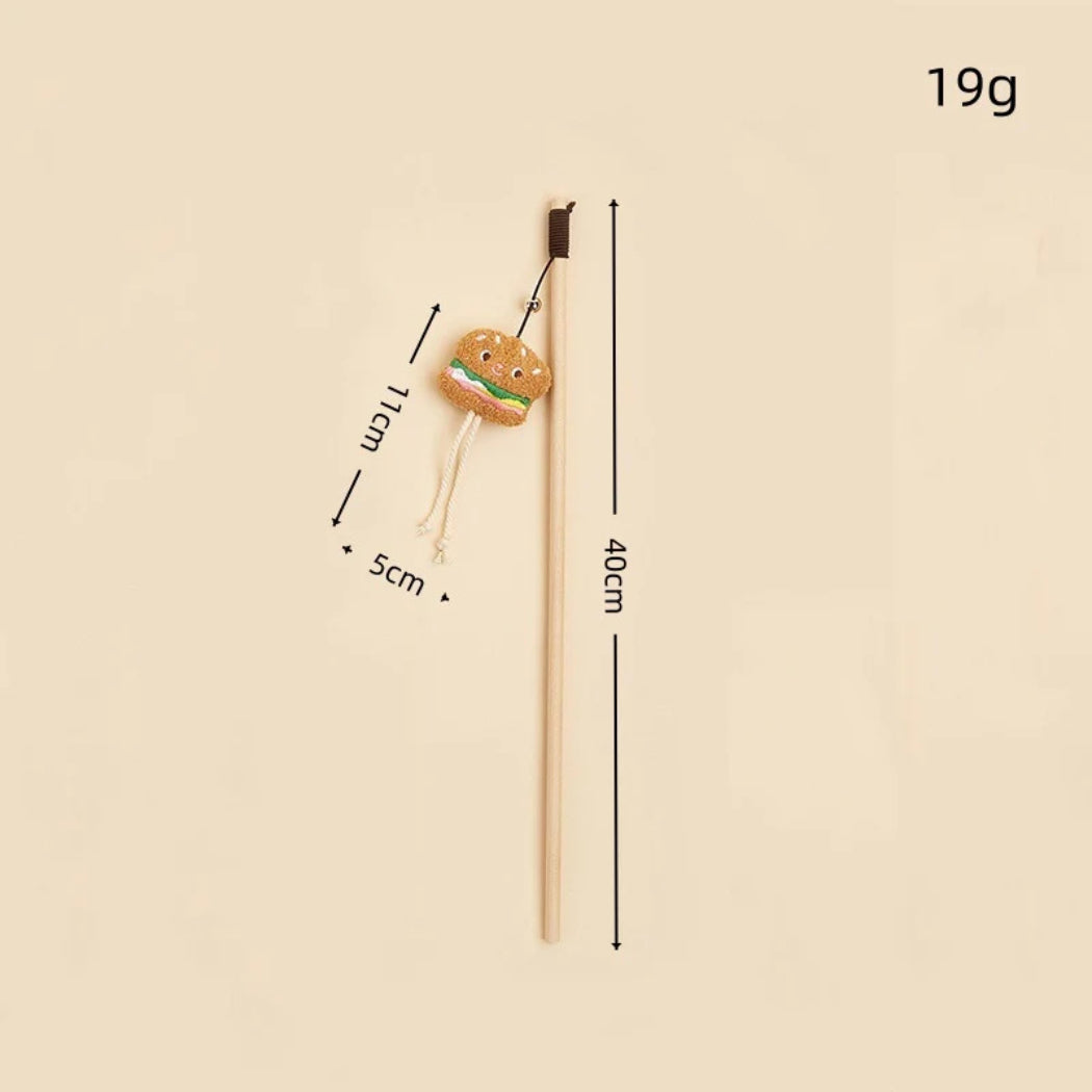 Moo - Food-Shaped Charm Cat Teaser Wand
