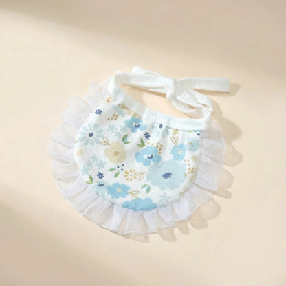 Mokka - Ditsy Floral Ruffle Cat Bib