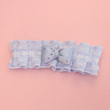Mokka - Ruffled Lace Bow Decorative Cat Collar