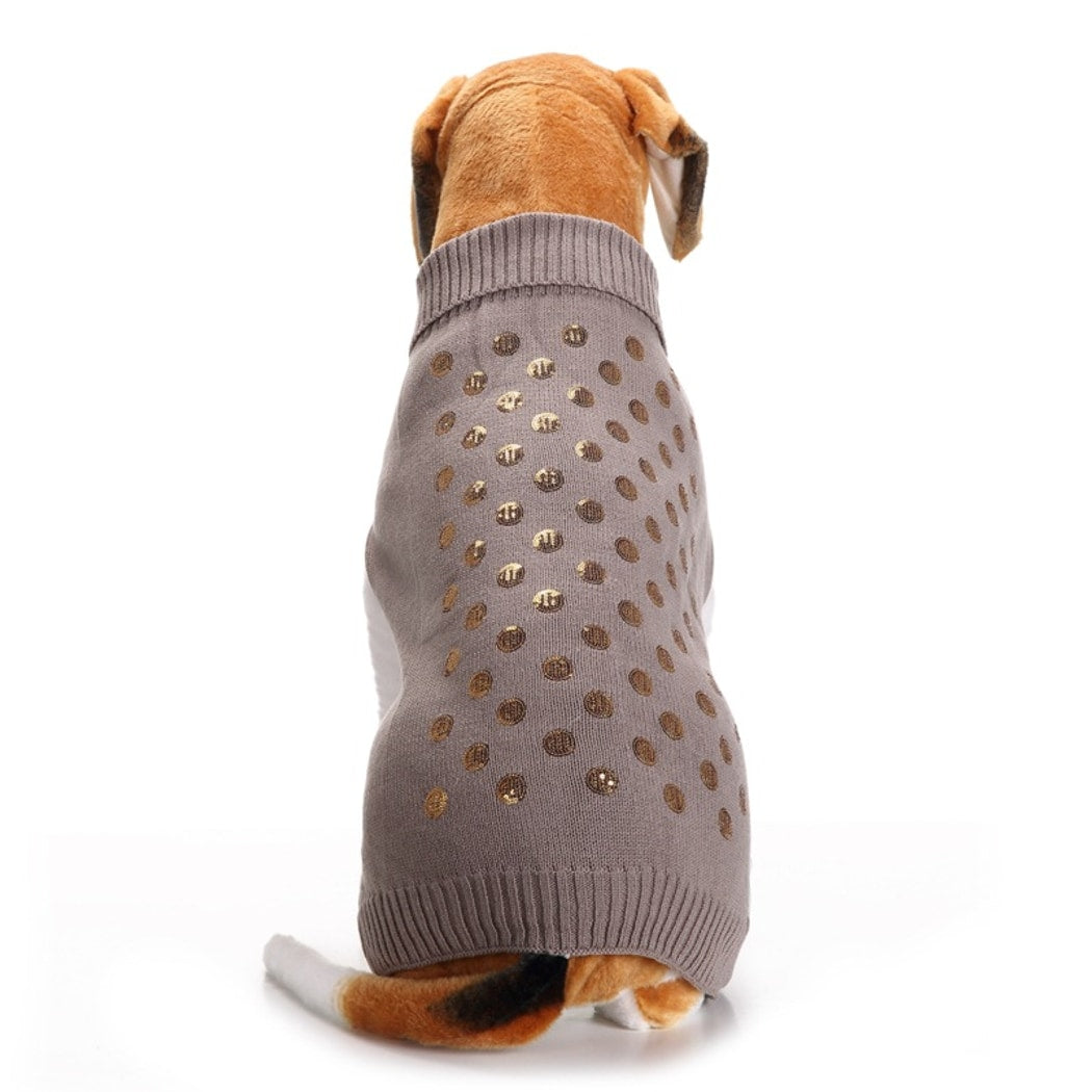 Ozzie - Sequin Dot Knit Dog Sweater
