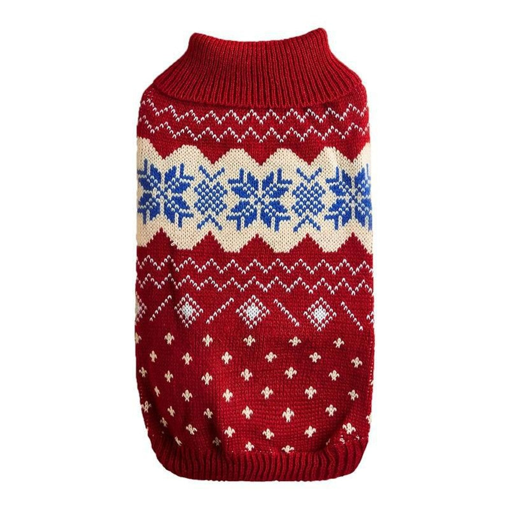 Ozzie - Winter Motif Knit Dog Sweater