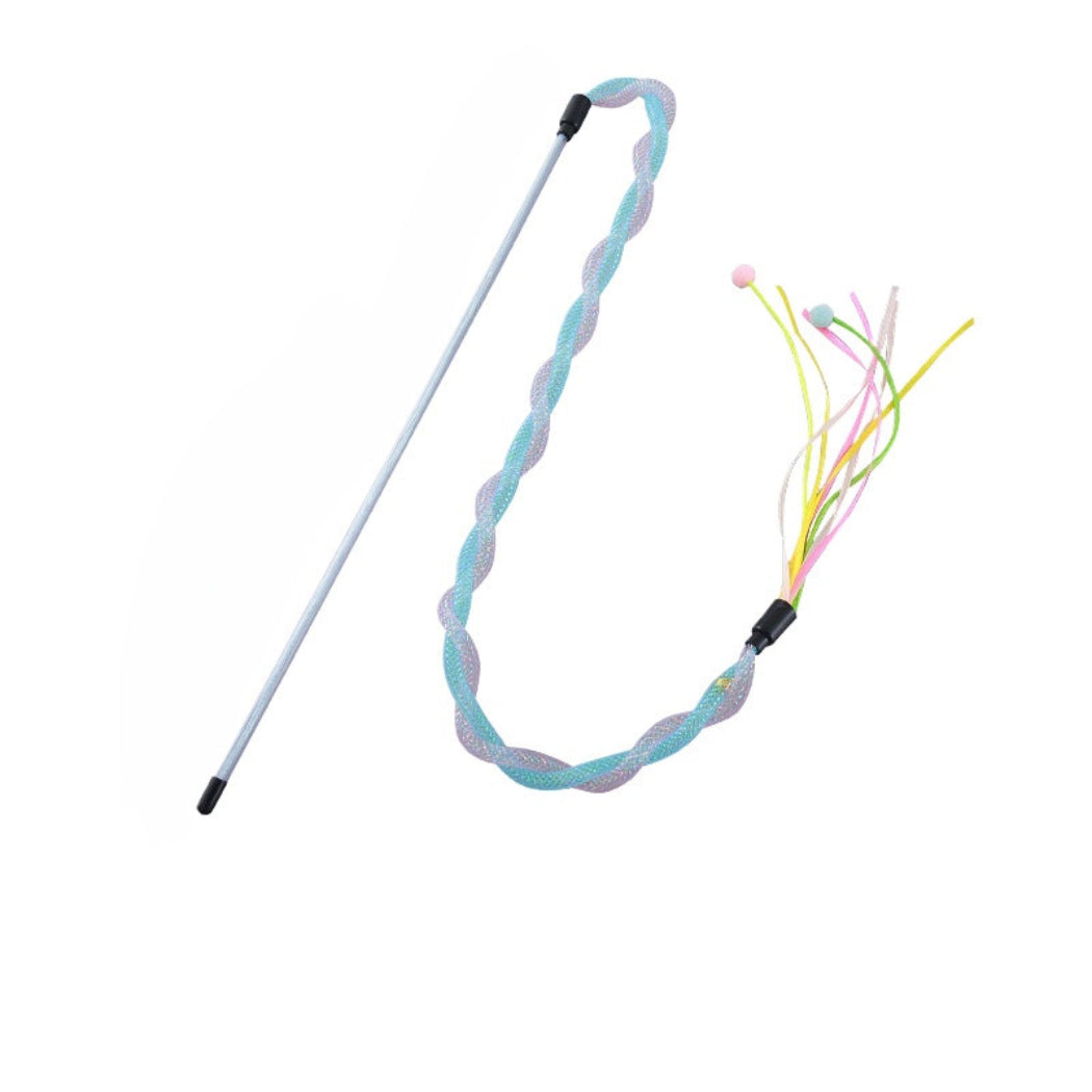 Moo - Colorful Ribbon Cat Teaser Wand