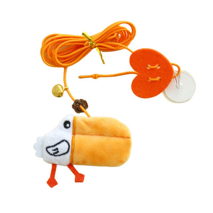 Moo - Hanging Chicken Plush Cat Toy with Bell