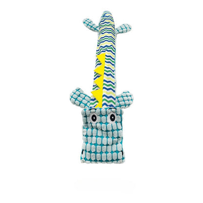 Petkin - Multicolor Chevron Crocodile Plush dog toy