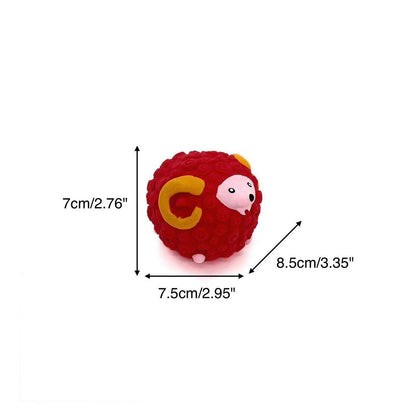 Petkin - Bouncy Ram Rubber Squeaky Toy
