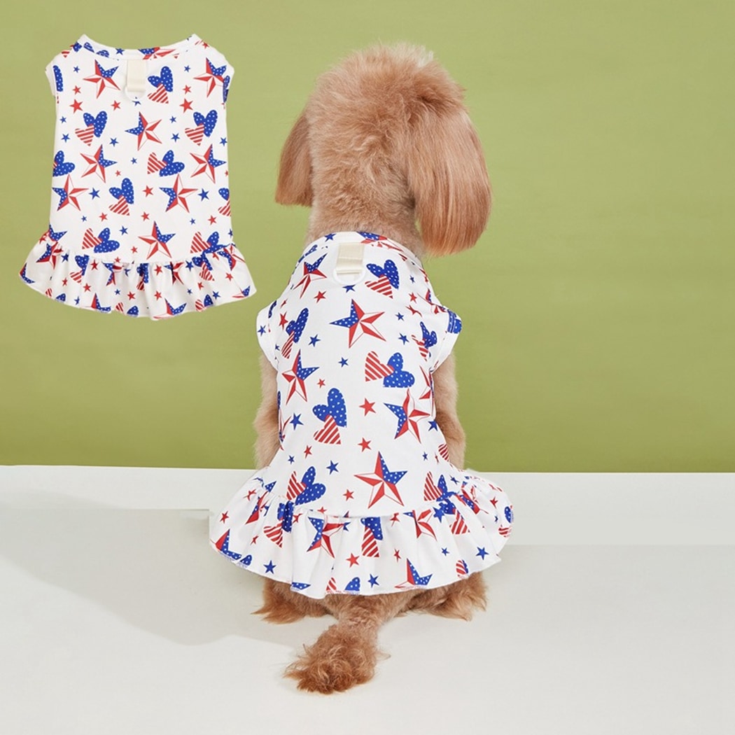Ozzie - Ruffle Colorful Party Print Pet Dress