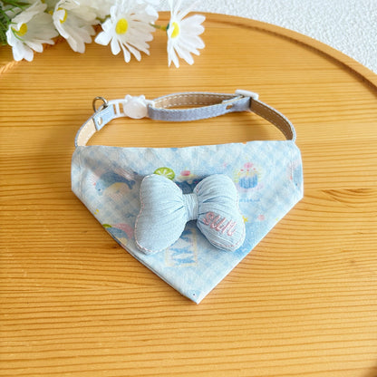 Mokka - Candy Color Bow Cat Bandana Collar