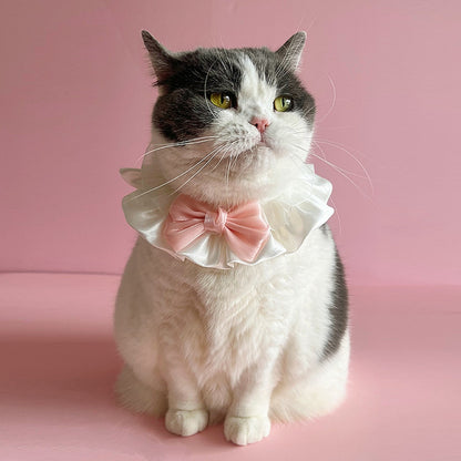 Mokka - Ruffled Bow Princess Style Cat Collar