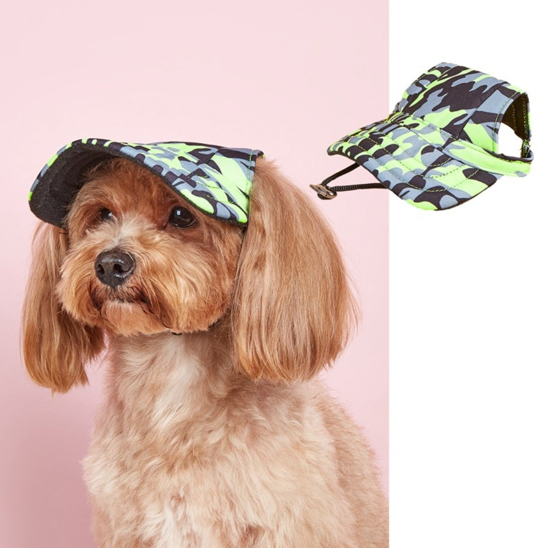 Ozzie Pattern Dog Baseball Cap worn by model outdoors