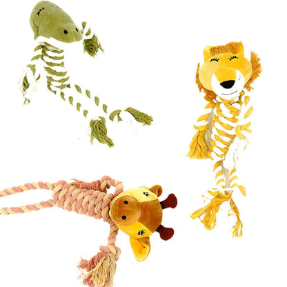 Petkin - Plush Animal Rope Dog Toy