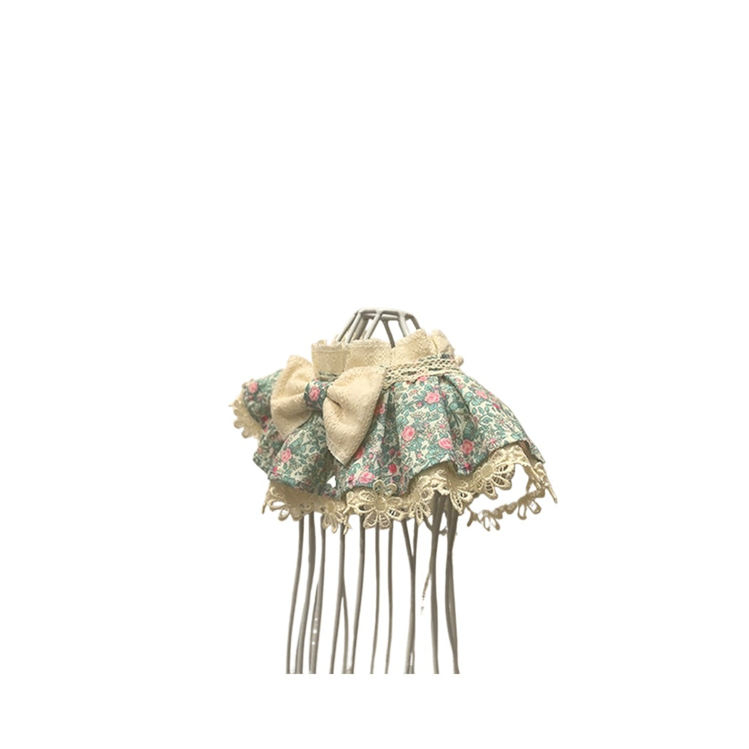 Mokka - Floral Bow Bib Pet Neckwear