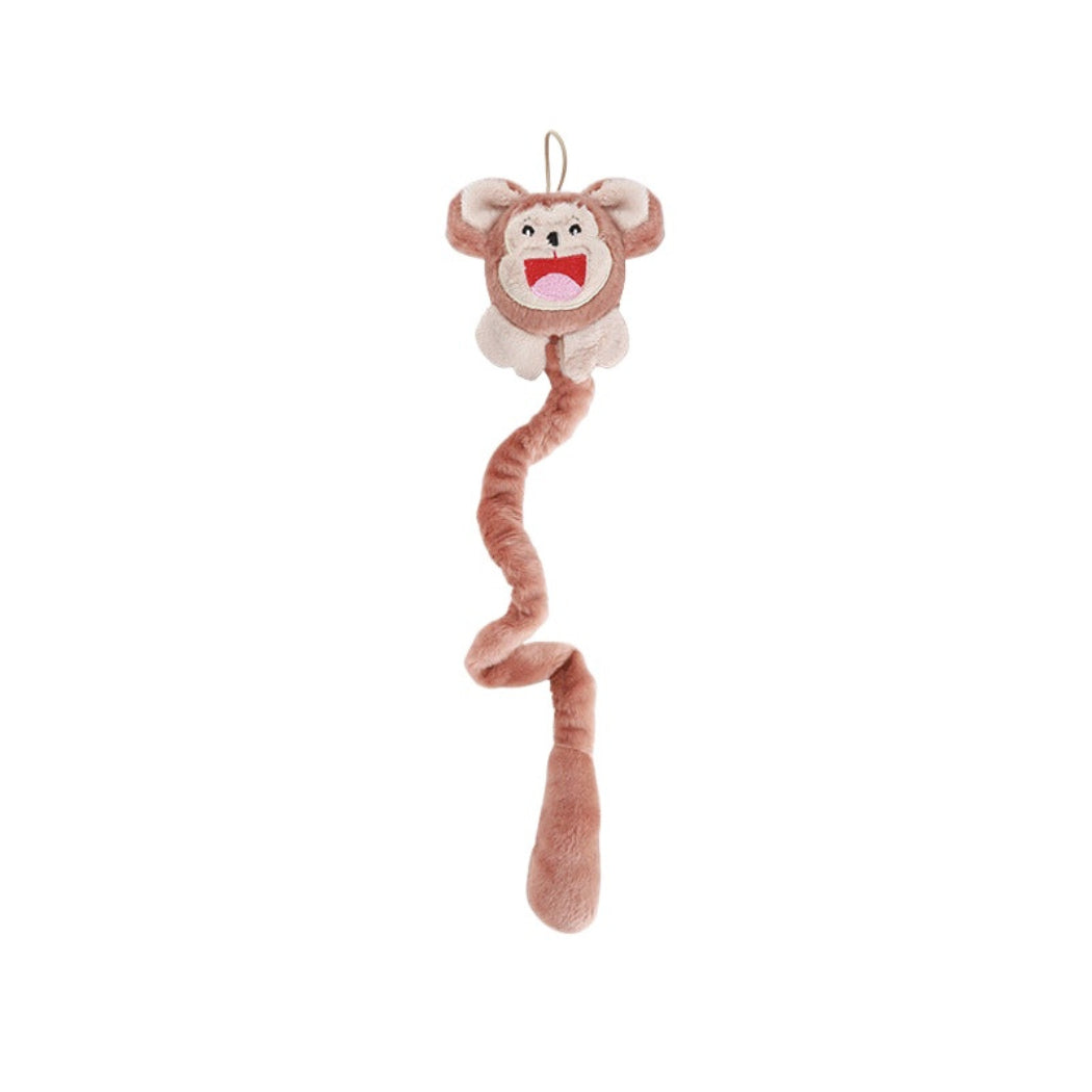 Moo - Character Head and Wavy Tail Plush Cat Toy
