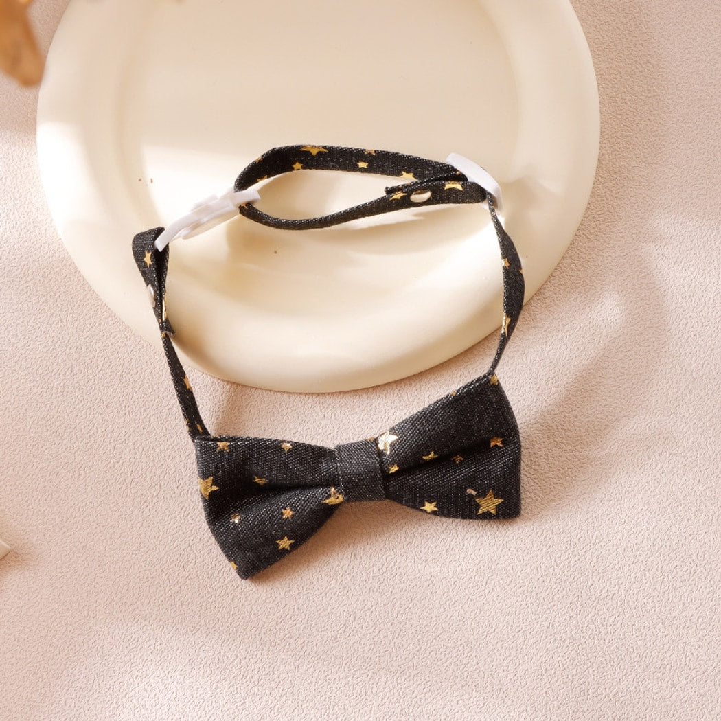 Mokka - Simple Style Star Pattern Bow Cat Collar